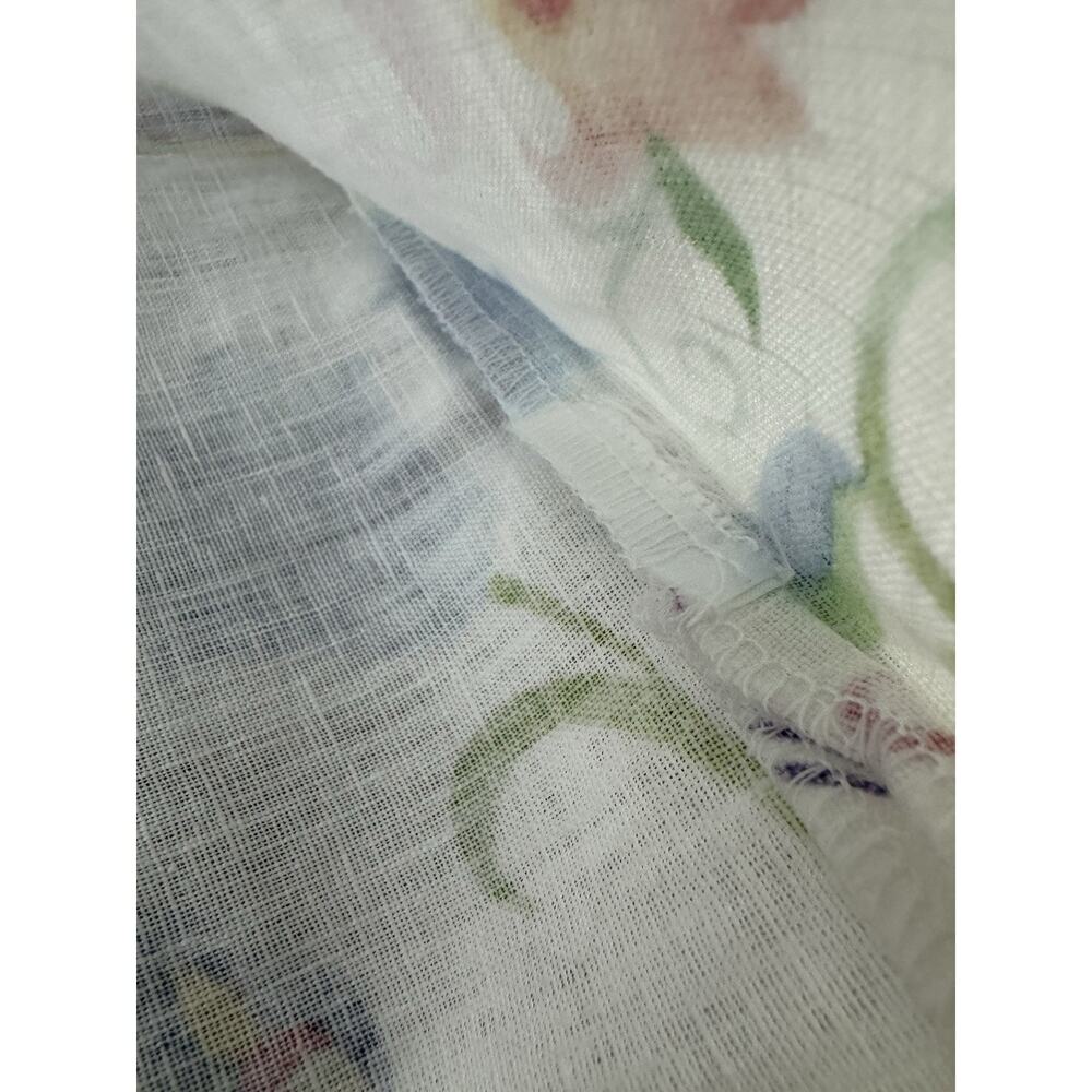 100% Linen Top Shirt Women’s Small Utopia Print Colorful Crisp - Picture 6 of 6